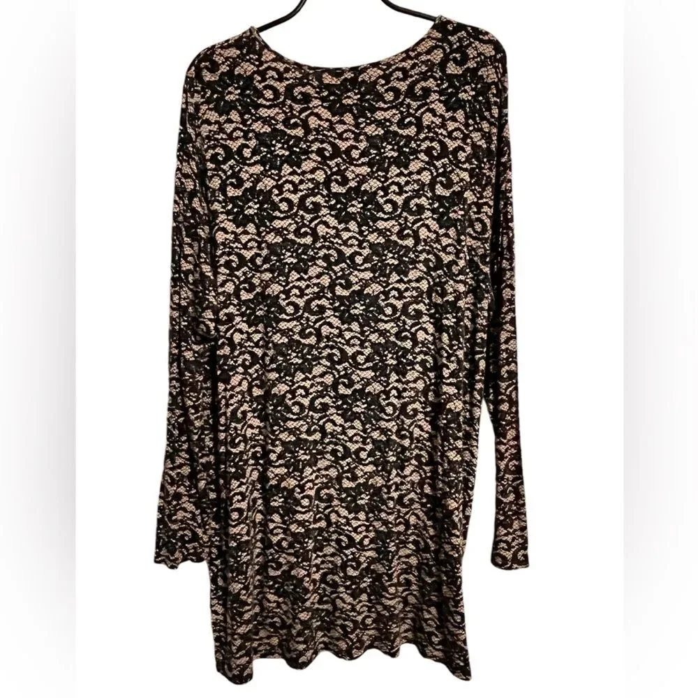 J. Jill Wearever Collection Black abstract Dress Tunic Xl